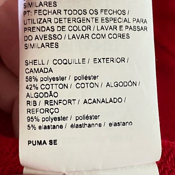 PUMA Red & White Quarter Zip Turtleneck Crew Dress Size Small Sporty Chic Casual - Picture 11 of 11